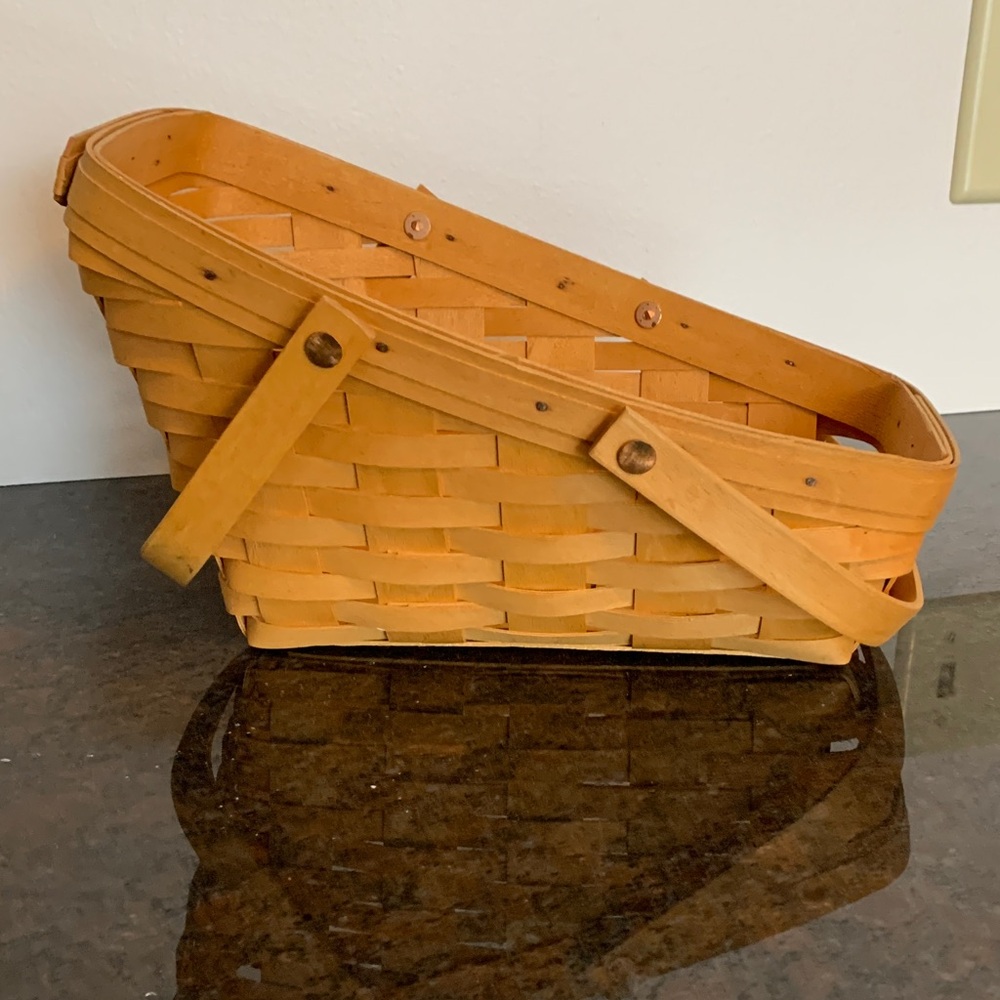 Longaberger Sleigh Tan Woven Basket